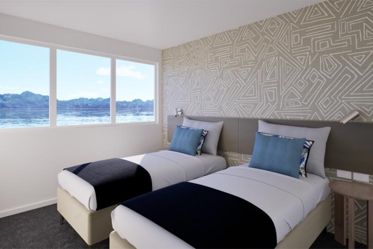 Kabine an Bord der MV Yasawa Princess II