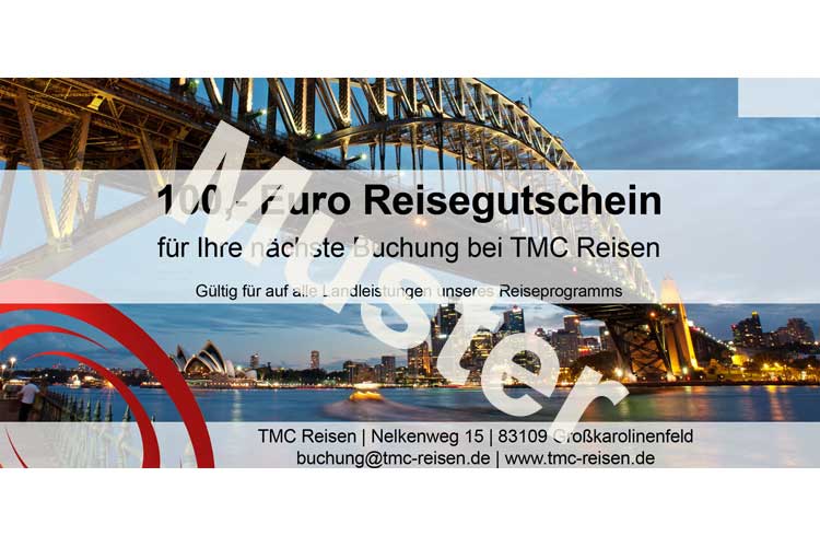 Individuelle Gutscheine für Gewinnspiel bei TMC Reisen